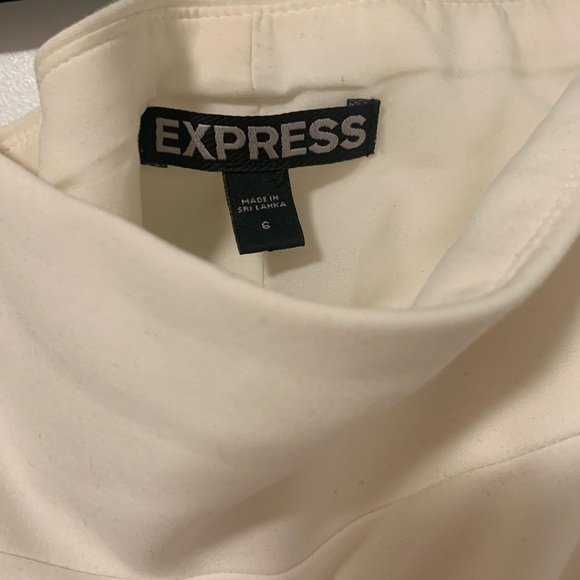 Express white pencil skirt with zipper accent - adjust the slit - Picture 4 of 9